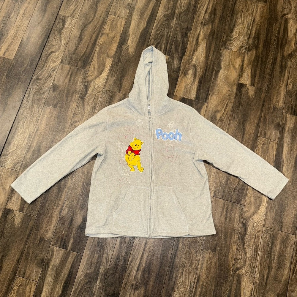 Disney Winnie‎ The Pooh Embroidered Fleece Hoodie Sweatshirt 1X (16W)